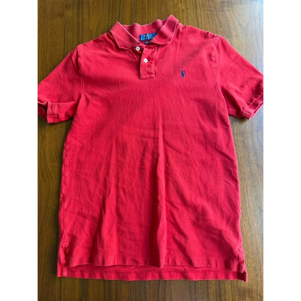 Polo Ralph Lauren Boy's XL (18-20) Classic Fit Red Short Sleeve Polo Shirt